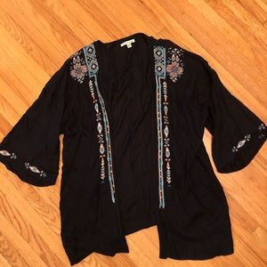 Boho embroidered over shirt